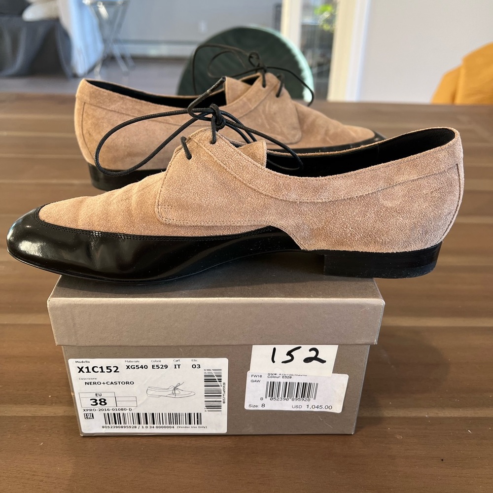 Women’s Giorgio Armani Lace Up Two Tone Loafer